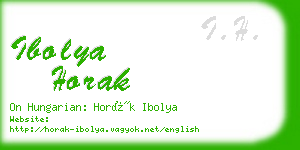 ibolya horak business card